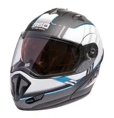 360 Modularhjelm - &quot;XHT&quot; Hvit/Bl&#229;, M/58 Nytt design p&#229; velpr&#248;vd modell