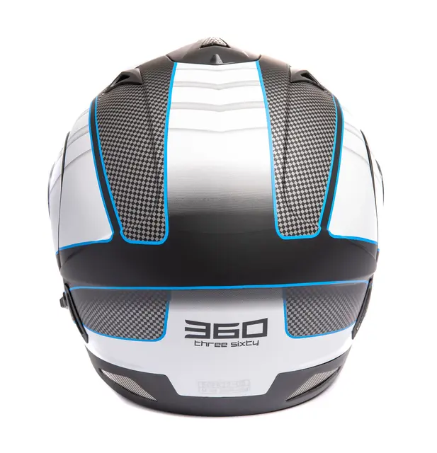 360 Modularhjelm - "XHT" Hvit/Blå, M/58 Nytt design på velprøvd modell 