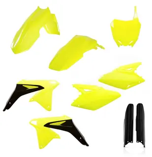 AC Full Kit Plastic RMZ450 08-17 Acerbis, FLuoriserende Gul/Sort