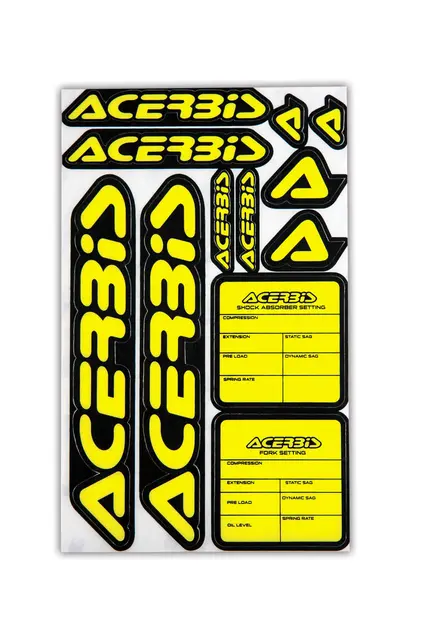 AC Kit Decal Logo Acerbis Black/Yellow 