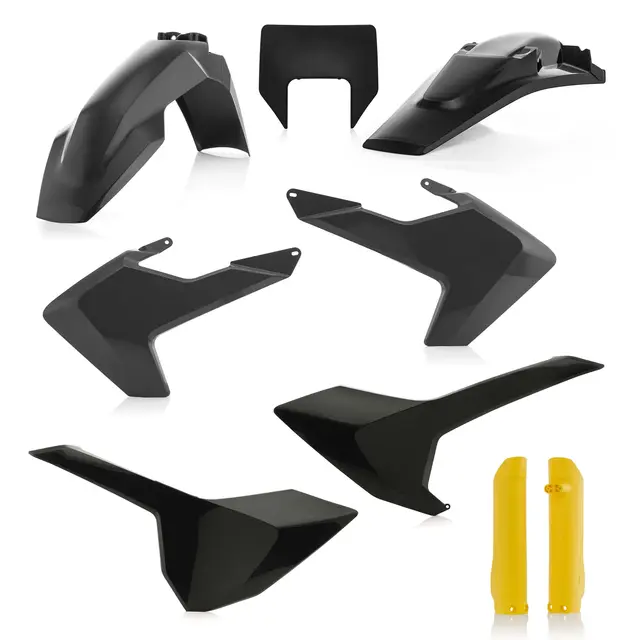 AC Full Plastic Kits Husq Te/Fe 2017 Black/Yellow 