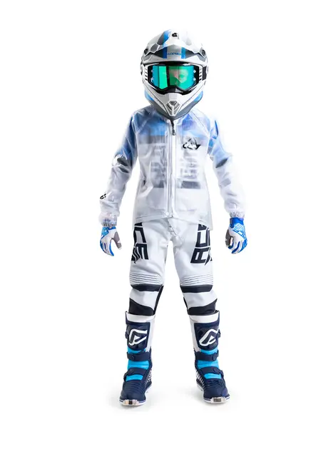 AC Transparent 3.0 Kid Rain Jacket Clear, L/XL 