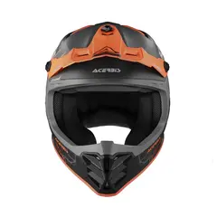 AC Helmet Profile Junior Nero/Arancio Fluo, 50 (Barn)