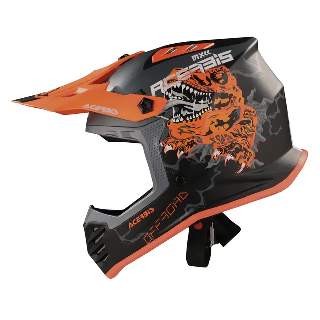 AC Helmets Profile Junior, 50 Nero/Arancio Fluo 