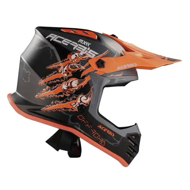 AC Helmets Profile Junior, 50 Nero/Arancio Fluo 