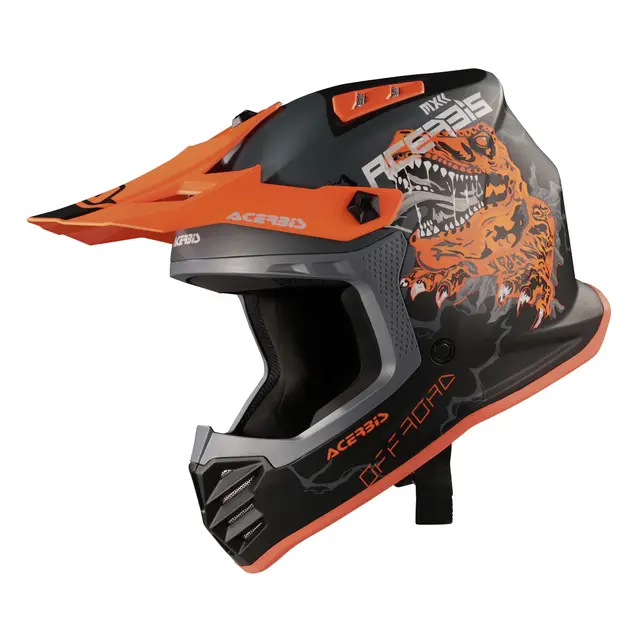 AC Helmets Profile Junior, 50 Nero/Arancio Fluo 