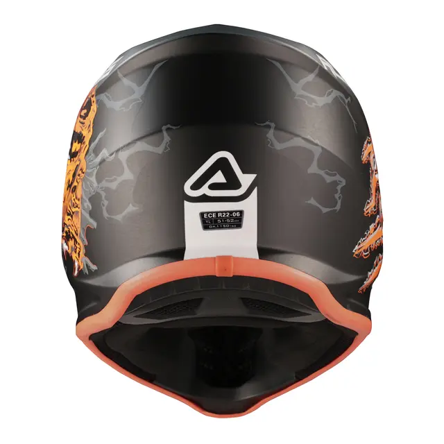 AC Helmets Profile Junior, 50 Nero/Arancio Fluo 