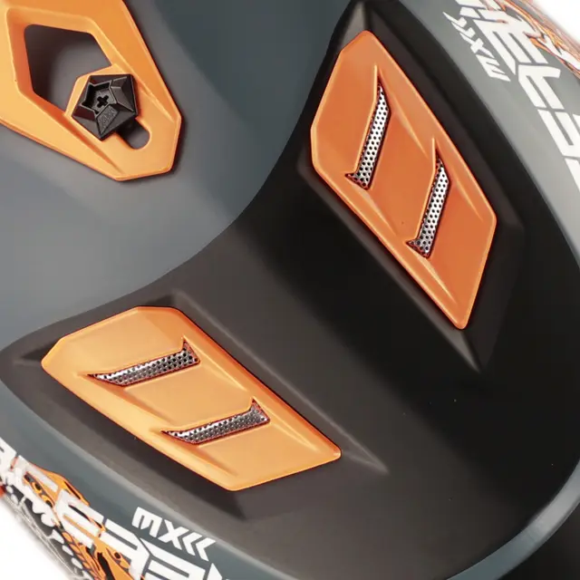 AC Helmets Profile Junior, 50 Nero/Arancio Fluo 
