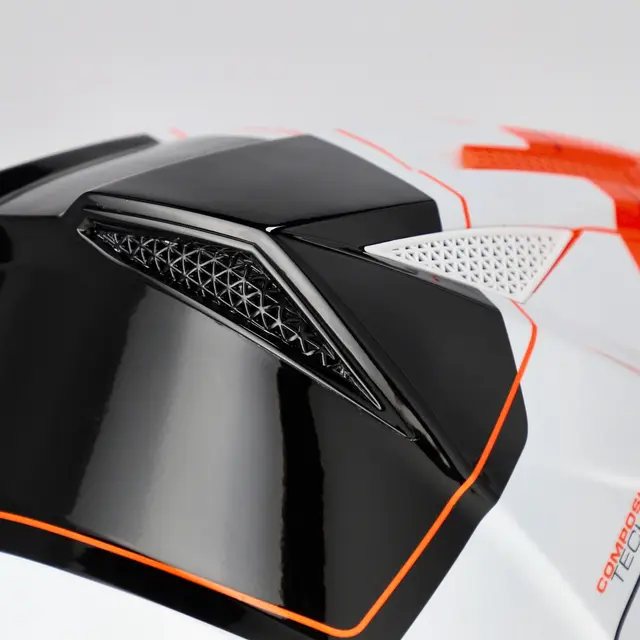 AC Helmets T711, M Orange Flou / Black 