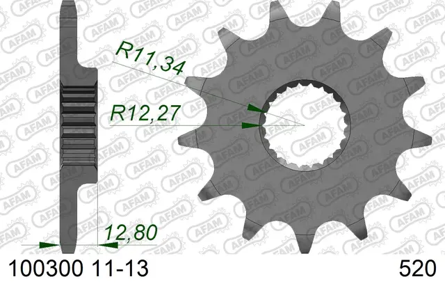 AFAM Framdrev #520 - Polaris ATV - 12T 