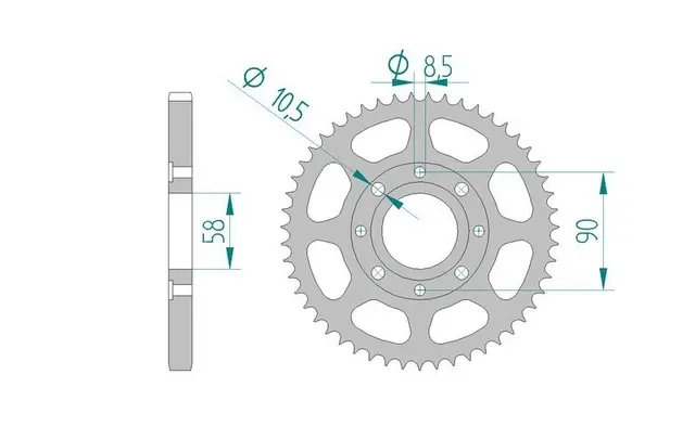 AFAM Bakdrev - Stål, #428 