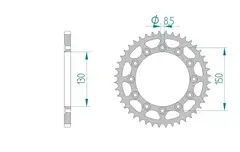 Bakdrev Honda XL400/500/600, Yamaha YZ/WR 125/250/400/426/450