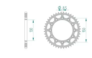 Bakdrev Honda XL400/500/600, Yamaha YZ/WR 125/250/400/426/450