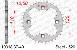 AFAM Bakdrev, Stål #520 - Honda TRX TRX 250/300/400/450