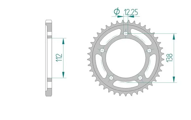 AFAM Bakdrev - Stål, #525 