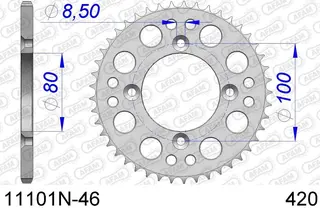 AFAM Bakdrev, Alu #420 - Honda CRF/XR70