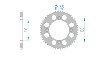 AFAM Bakdrev 420 Stål - Honda CR80/85