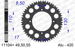 AFAM Bakdrev, Alu #420,SC- Honda CR80/85 CR80 96-02, CR85 05-07