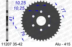 AFAm Bakdrev, Alu #415 - Honda, 35T