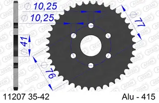 AFAm Bakdrev, Alu #415 - Honda RS125
