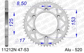 AFAM Bakdrev, Aluminium #520 CRF125/250/450, CR 125/230/250/450,XR650
