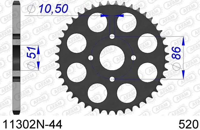 NB Bakdrev, Aluminium #520 WITHOUT AFAM MARK 