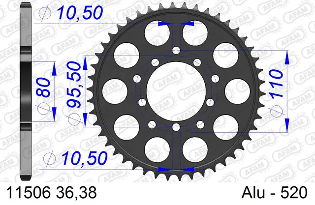 AFAM Bakdrev - Alu, #520, 36T 