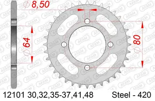 AFAM Bakdrev, Stål #420- Yamaha PW/TT-R+ FS/LB//LC/PW/RD/RT/RX/RZ/TT-R, 50-90cc