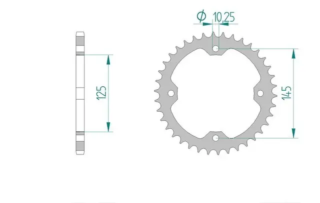 AFAM Bakdrev - Stål, #520 