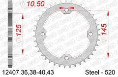 AFAM Bakdrev, Stål #520 - Yamaha++ YFM250/350R/YFZ450, Barossa 250, SMC 170
