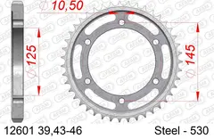 AFAM Bakdrev, Stål #530 - Yamaha FZ700/750,FZR500/600,FZX700/750