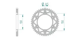 JAX Bakdrev 520/50 Alu.-Yamaha, 50T TTR/WR/YZ/YZ-F