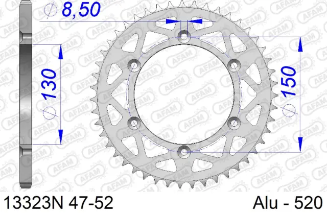 AFAM Bakdrev, Alu#520 - Yamaha, 51 TTR230/WR/YZ125/250/400/426/450++ 