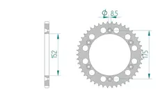 JAX Bakdrev 520 Alu - Yamaha, 49T IT/TT/WR/YZ/YZ-F