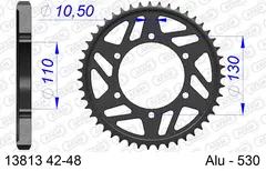 AFAM Bakdrev, Alu #530 - Suzuki/Yamaha GSX-R/FZ/YZF