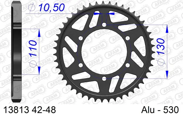 AFAM Bakdrev, Alu #530 - Suzuki/Yamaha GSX-R/FZ/YZF 