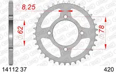 Afam Bakdrev Kawasaki KFX50/Suzuki LT50A 37T