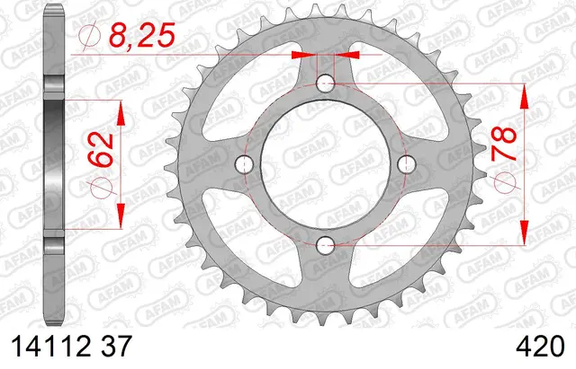 Afam Bakdrev Kawasaki KFX50/Suzuki LT50A 37T