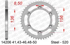 Bakdrev Honda CR125, Husqvarna CR/WR125/WR250, Suzuki DR300/400 Beta/Gas Gas/HQ/Sherco/Suzuki+