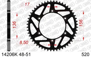 Bakdrev Honda CR125, Husqvarna CR/WR125/WR250, Suzuki DR300/400 Beta/Gas Gas/HQ/Sherco/Suzuki+
