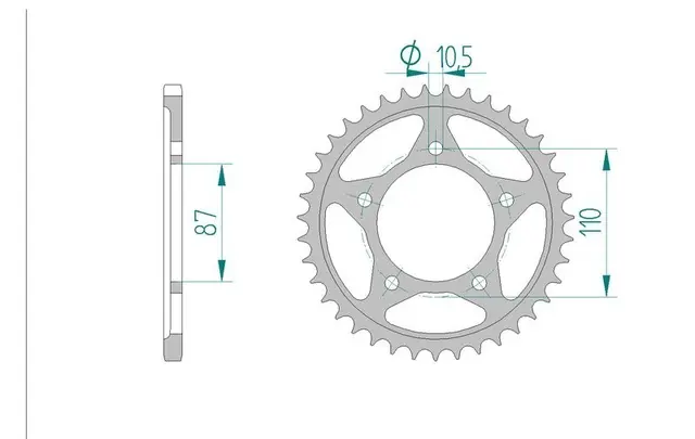AFAM Bakdrev - Stål, #520 