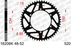 AFAM Bakdrev 520 Stål Sort - KX/KXF, 50T KX250, KX250F, KX450F/X