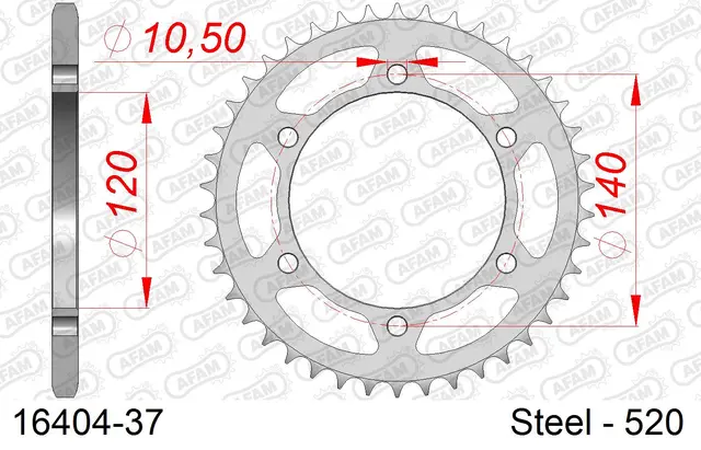 AFAM Bakdrev - Stål, #520 