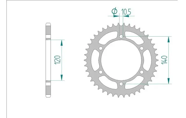 AFAM Bakdrev - Stål, #520 