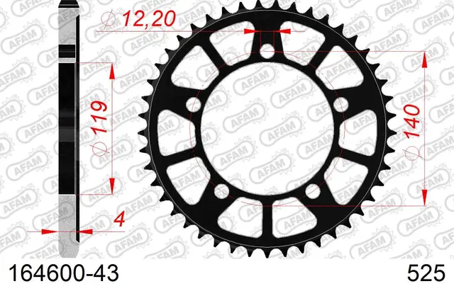 AFAM Bakdrev - Stål, #525 