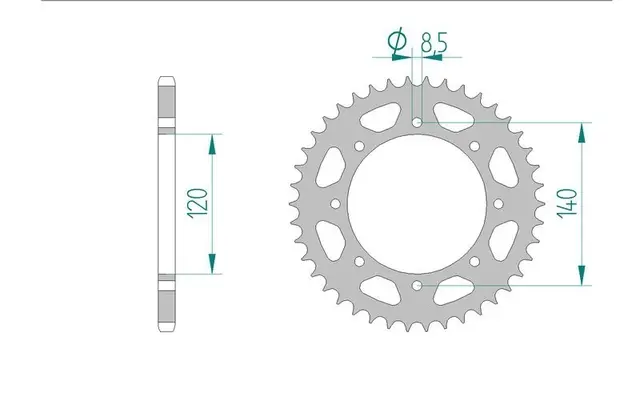 AFAM Bakdrev - Stål, #520 