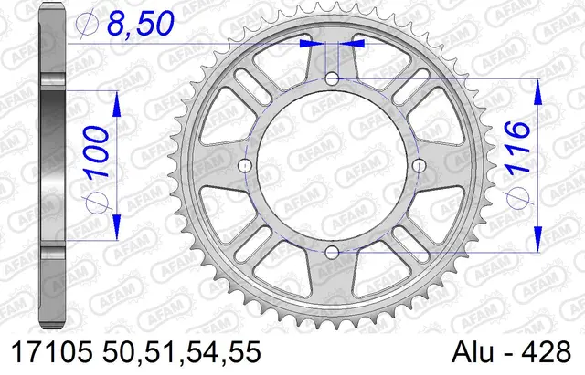 AFAM Bakdrev, Alu #428 - Kawa, 50T 