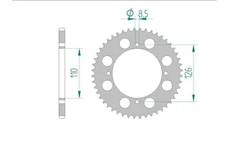 AFAM Bakdrev 420/46 Aluminium KX65/RM65 KX65/RM65