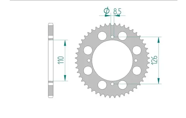 AFAM Bakdrev 420/46 Aluminium KX65/RM65