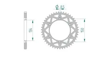 AFAM Bakdrev KX125/KX250 KXF450 RMZ250 KX125/KX250, KXF450, RMZ250